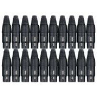Juego de Conectores Pronomic XLR-Hembra 20 uds. negro 