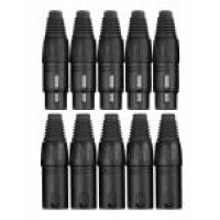 Pronomic XFXMPLUG Black XLR Stekker female/male - 2x 5er Pack 
