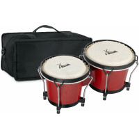 XDrum Bongos Club Rosso Vino SET incl. Borsa per Bongo 