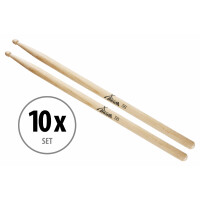 10 Paar XDrum Schlagzeug Sticks 5B Wood Tip 