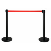 Stagecaptain PLS-200B Poste Barrera Sistema de Guía de Personas Negro Par 