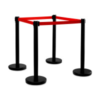 Stagecaptain PLS-200B Absperrständer Personenleitsystem schwarz 4x-SET  - Retoure (Verpackungsschaden) 
