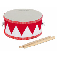 Classic Cantabile kindertrommel 8" wit-rood 