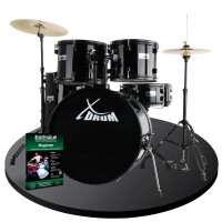 XDrum Rookie 22" Standard Schlagzeug Komplettset Black & inkl. Schule + DVD  - Retoure (Zustand: gut) 