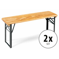 Stagecaptain BBB-117 Hirschgarten Bierzeltbank 117 cm Natur 2x Set 