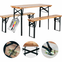 Stagecaptain Hirschgarten Bierzeltgarnitur für Balkon 117 cm natur  - Retoure (Zustand: gut) 