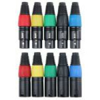 Pronomic XFXMPLUG Color XLR Stekker female/male - 2x 5er Pack 