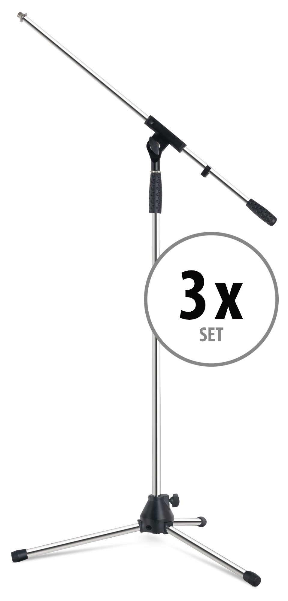 Pronomic Mikrofonständer MS-25C Pro Chrom 3x Set