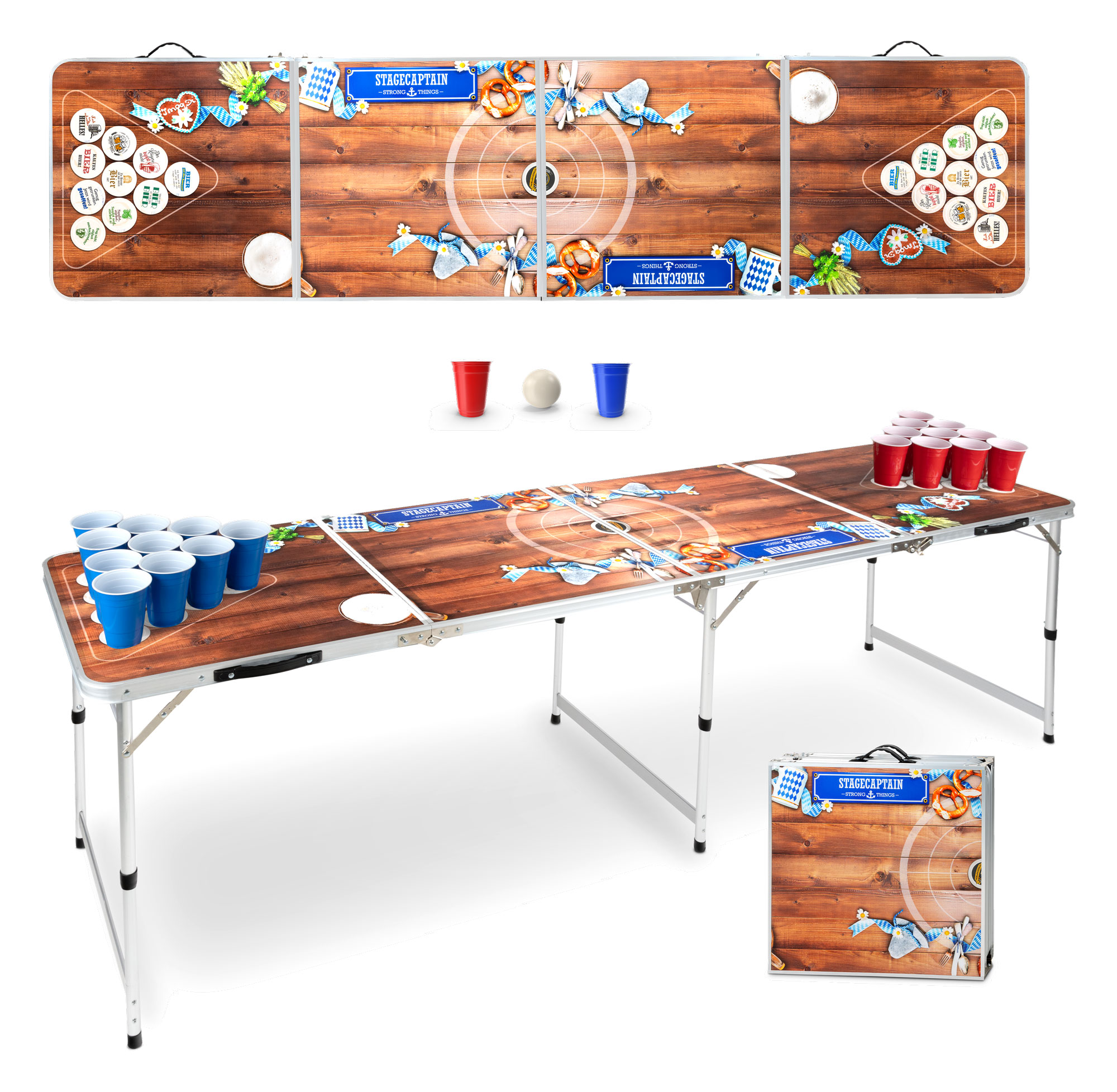 Stagecaptain Beer Pong Tisch "Bavaria" - Retoure (Zustand: sehr gut)