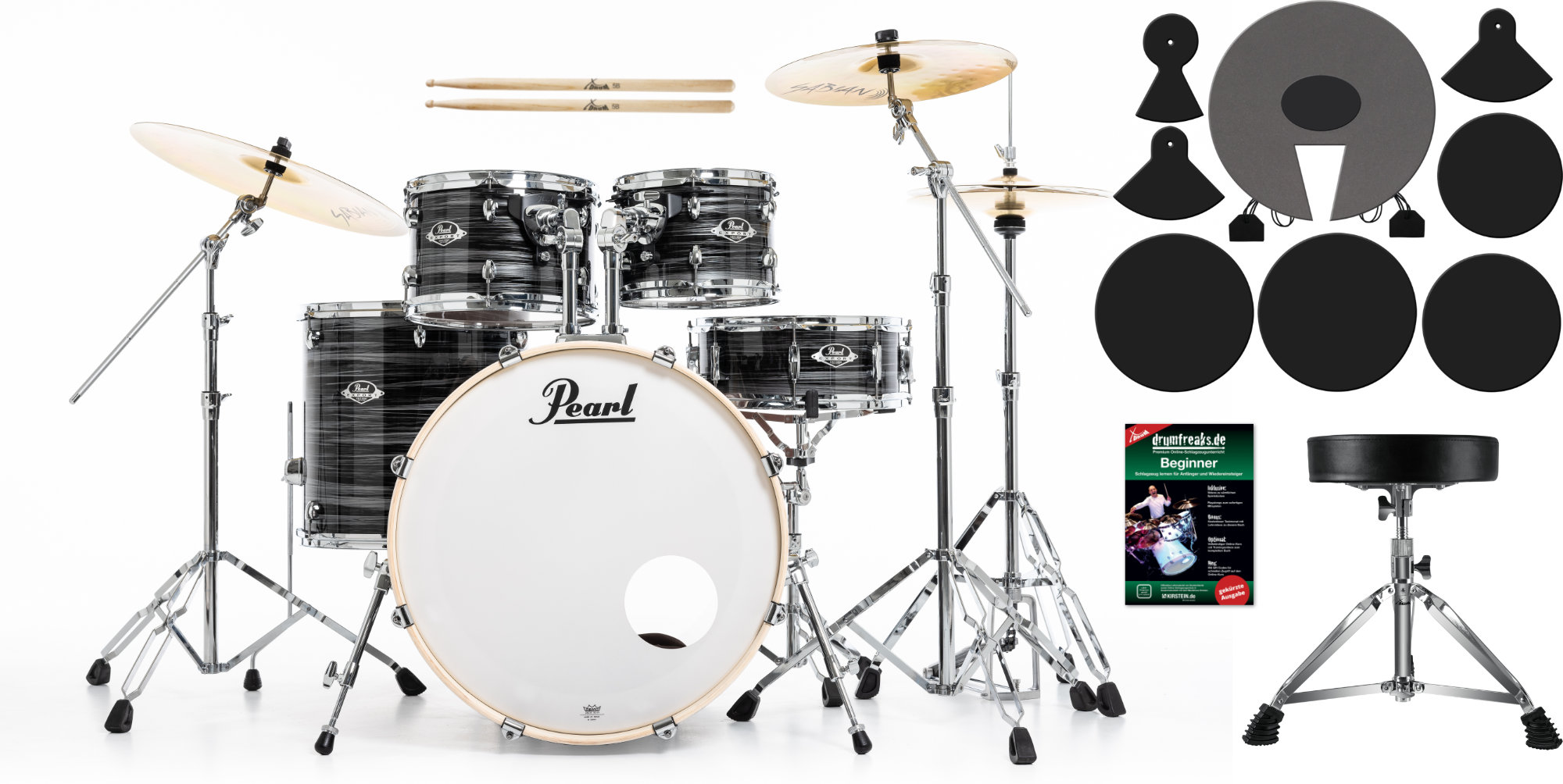 Pearl Export EXX725SNBR/C778 Drum Kit Graphite Silver Twist