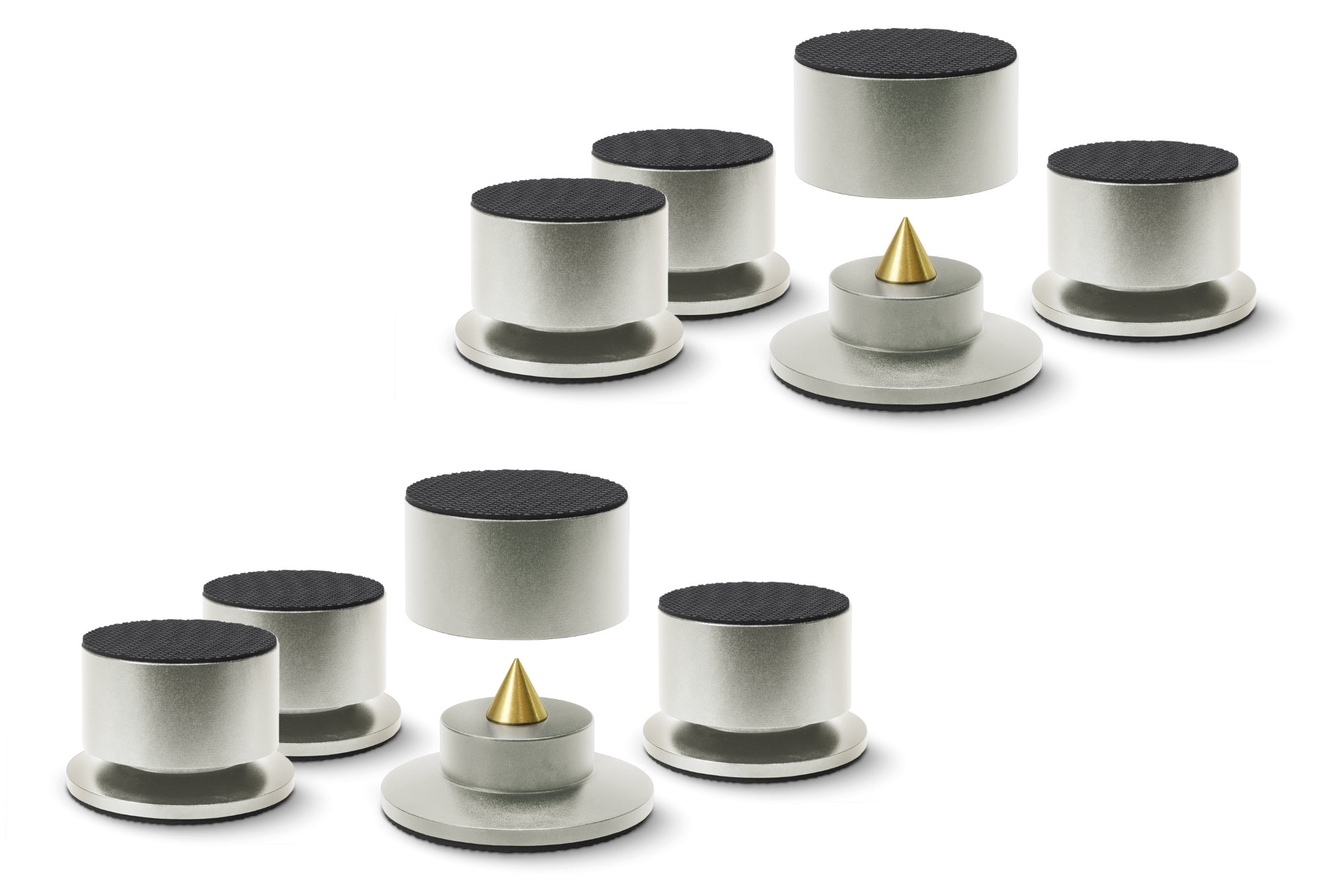 Dynavox BA-4 Highend Absorber 8er-Set silber