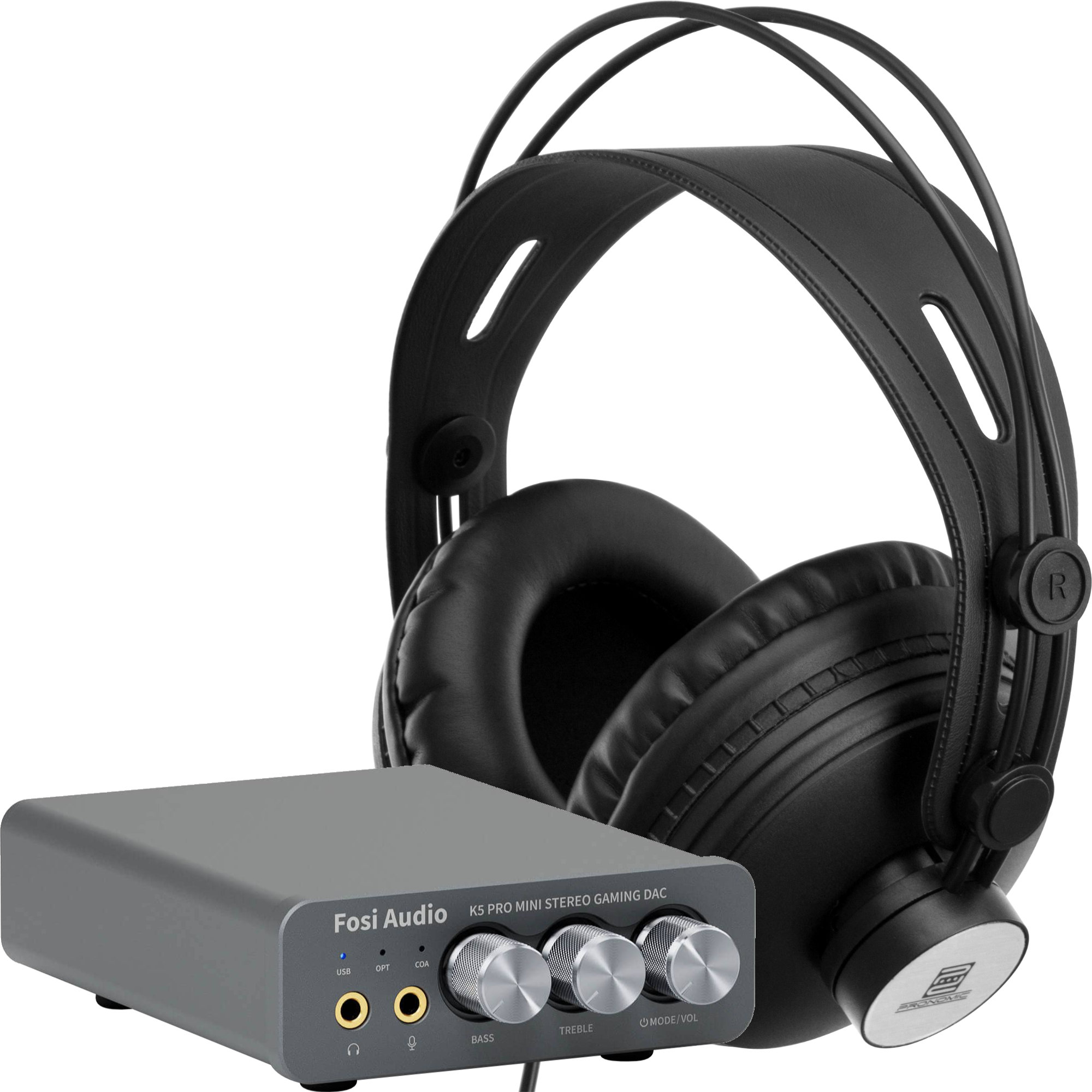 Fosi Audio K5 Pro DAC / Pronomic Headphone Amplifier Set
