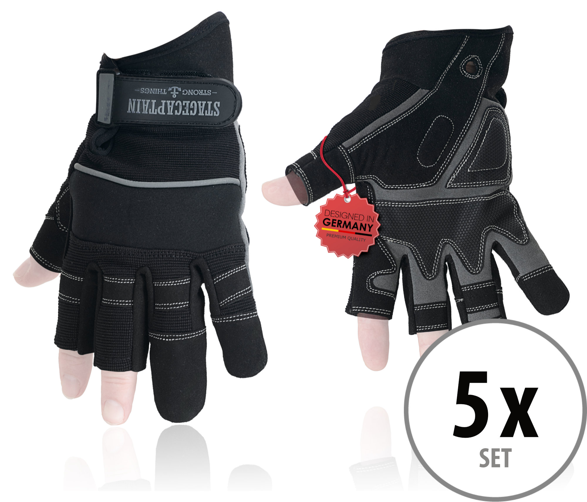 Stagecaptain RGL-2F Rigger Handschuhe Größe L 5x Set