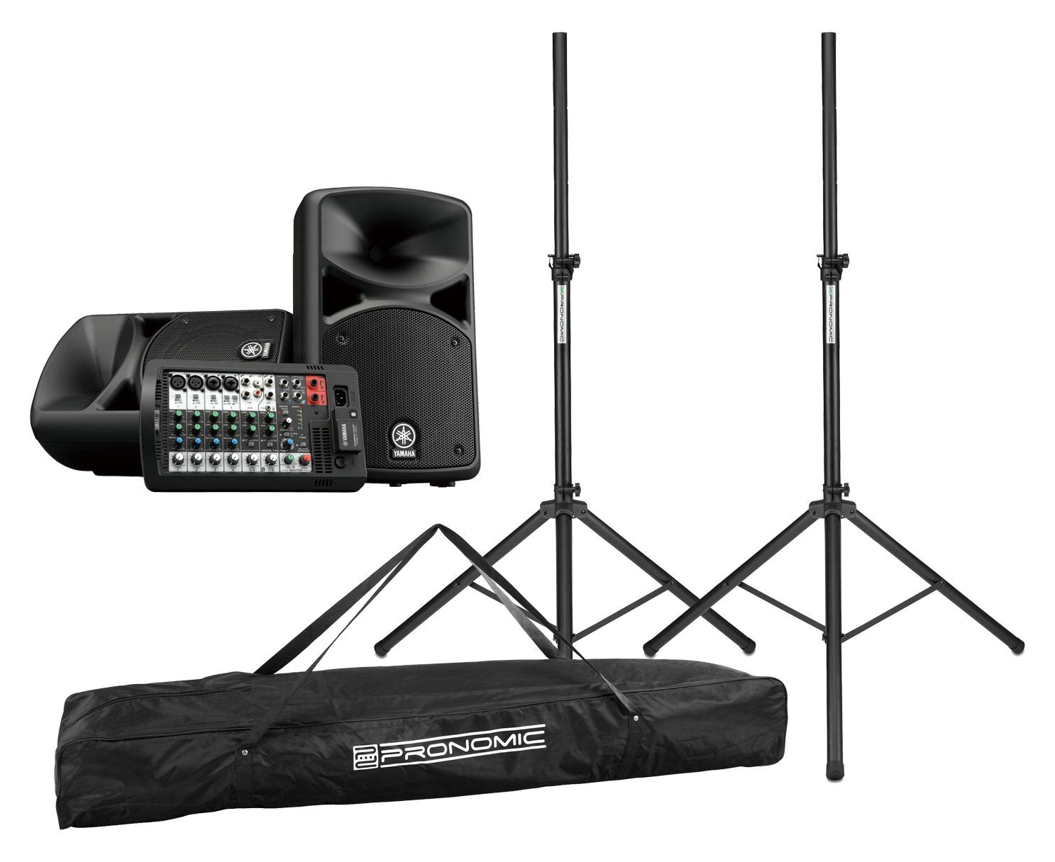 Yamaha STAGEPAS 400BT Set inkl. Boxenstativ & Tasche