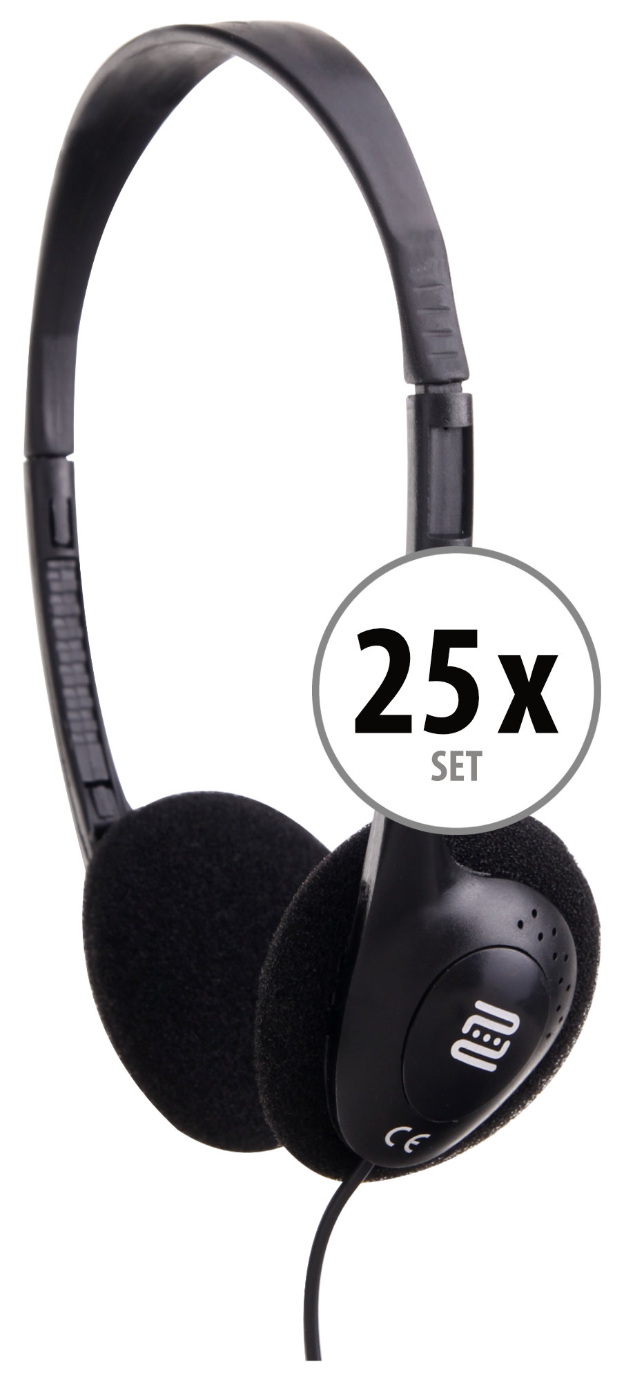 Pronomic KH-10BK Kopfhörer 25x Set