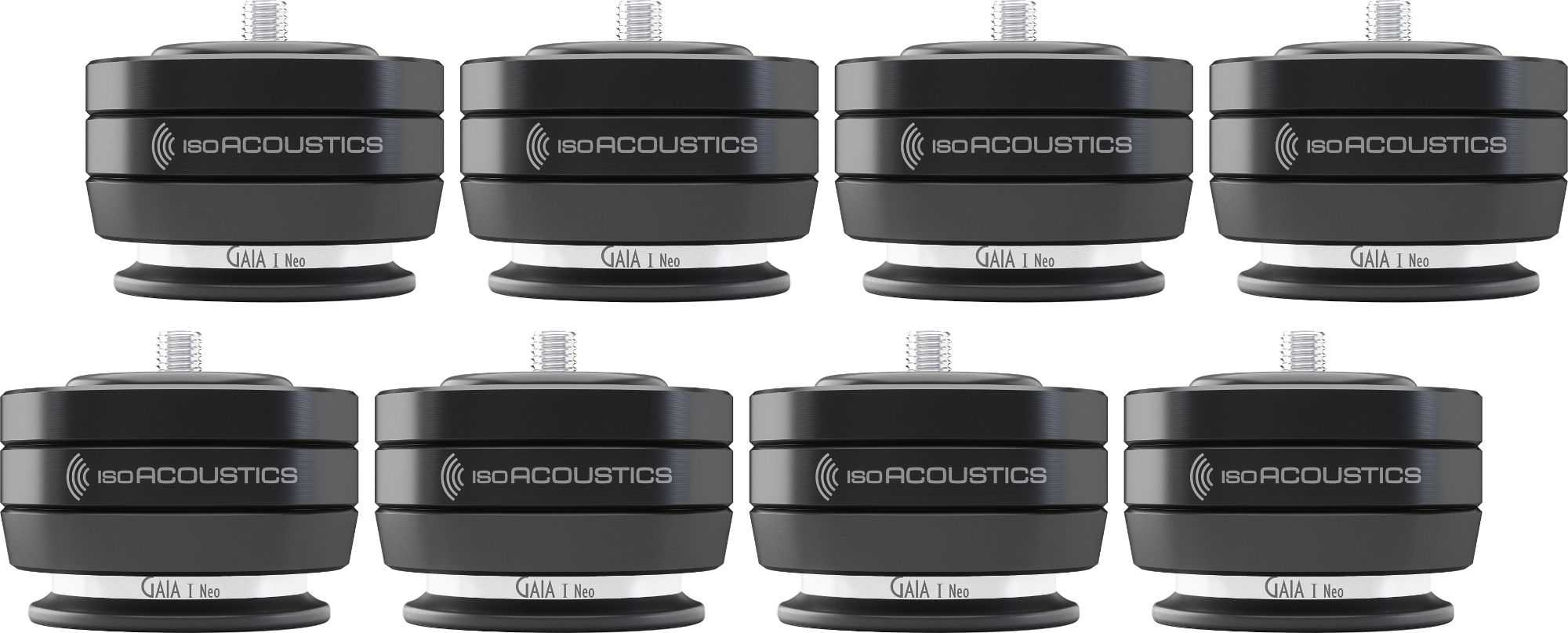IsoAcoustics Gaia 3 Neo Black Lautsprecher Entkoppler 8er Set