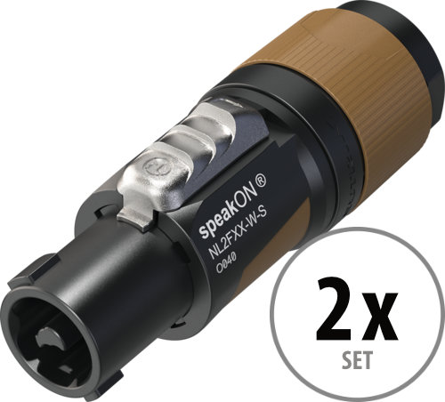 Neutrik NL2FXX-W-S Speakonstecker 2-polig 2x Set