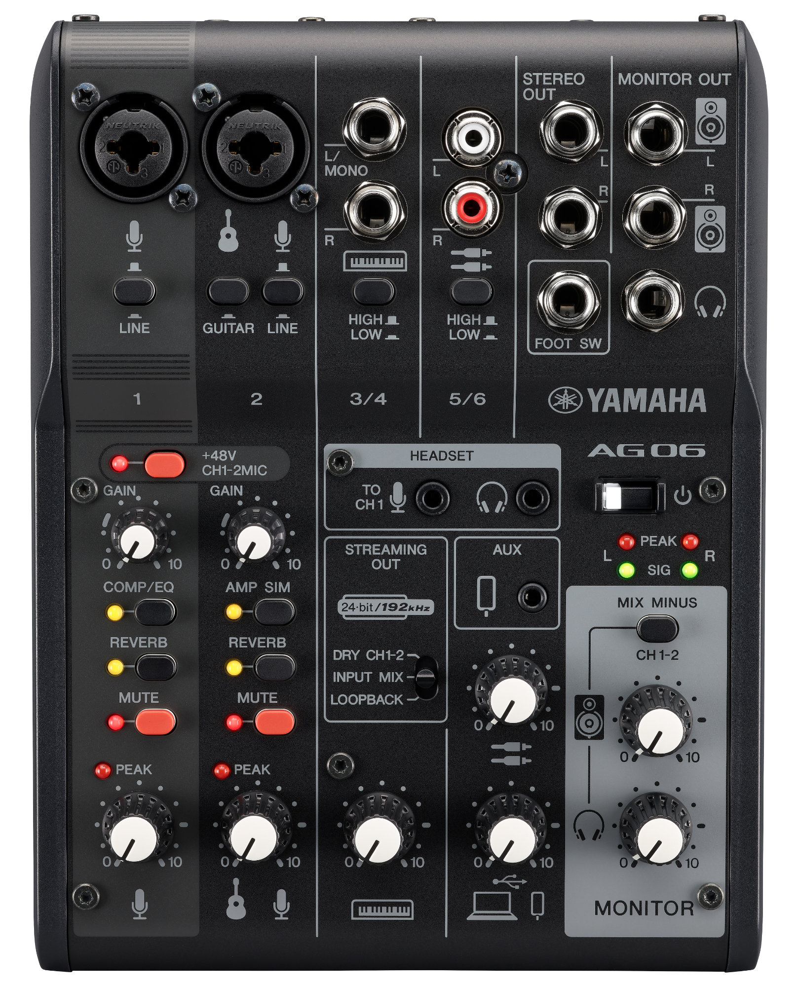 Yamaha AG06 MK2 USB Audio Interface Black - Return (Condition