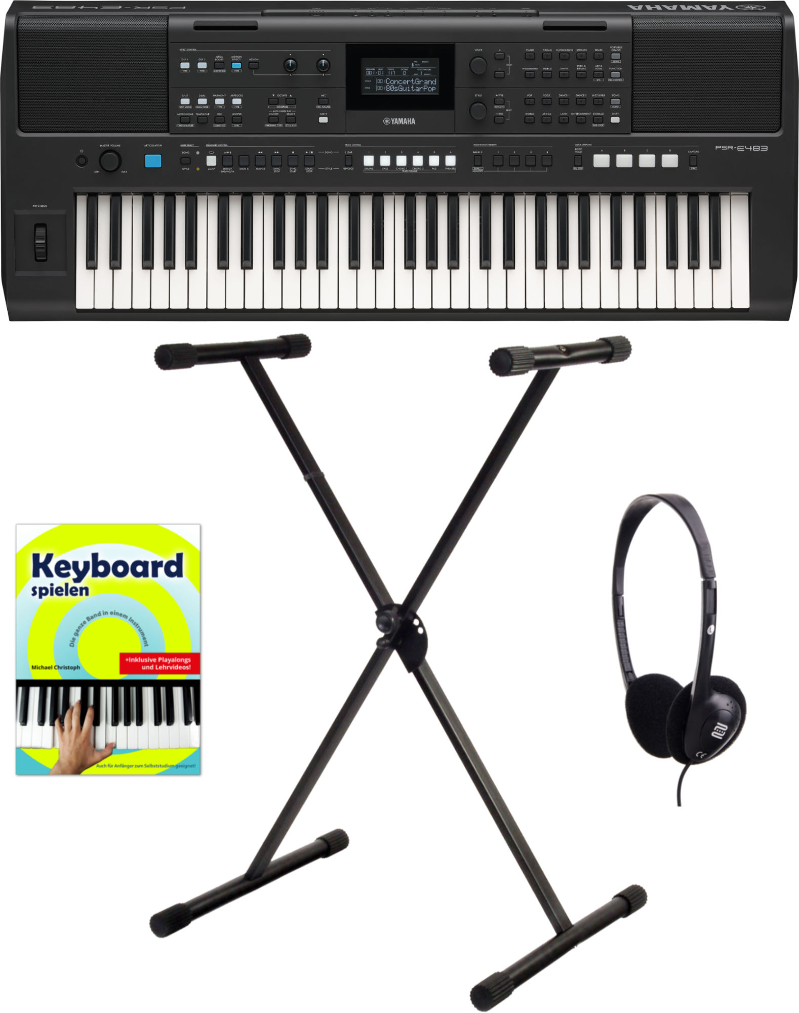 Yamaha PSR-E483 Keyboard Starter Set