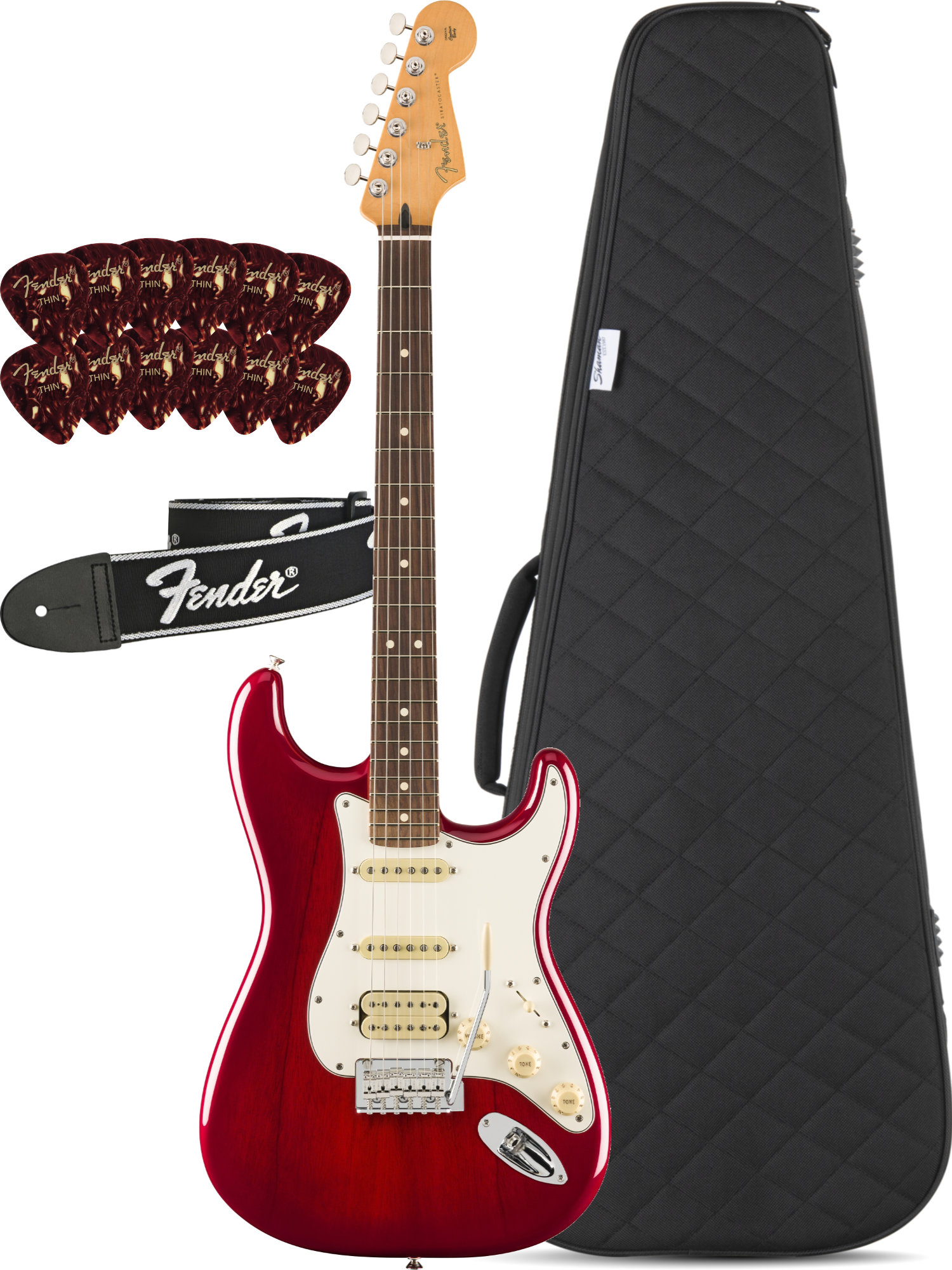 Fender Player II Stratocaster HSS RW Cherry Burst Transparent Set