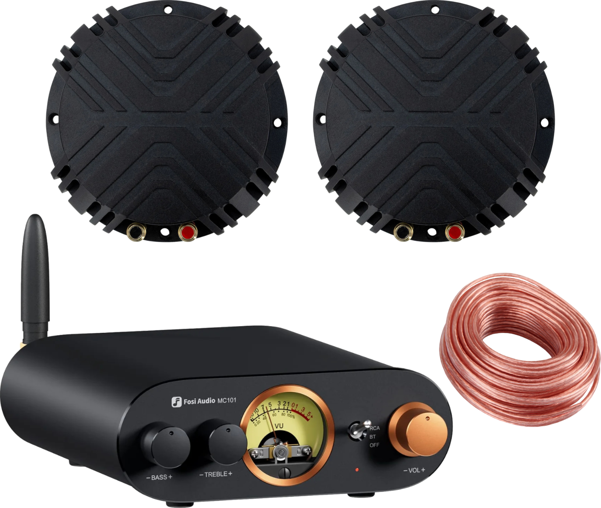 Xcite XBS50-4 / Fosi MC101 Bass Shaker Sim-Racing Set