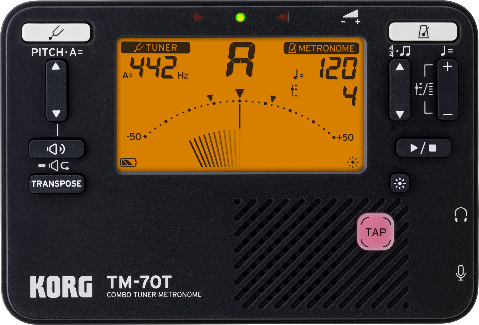 Korg TM-70T Tuner Metronom Schwarz