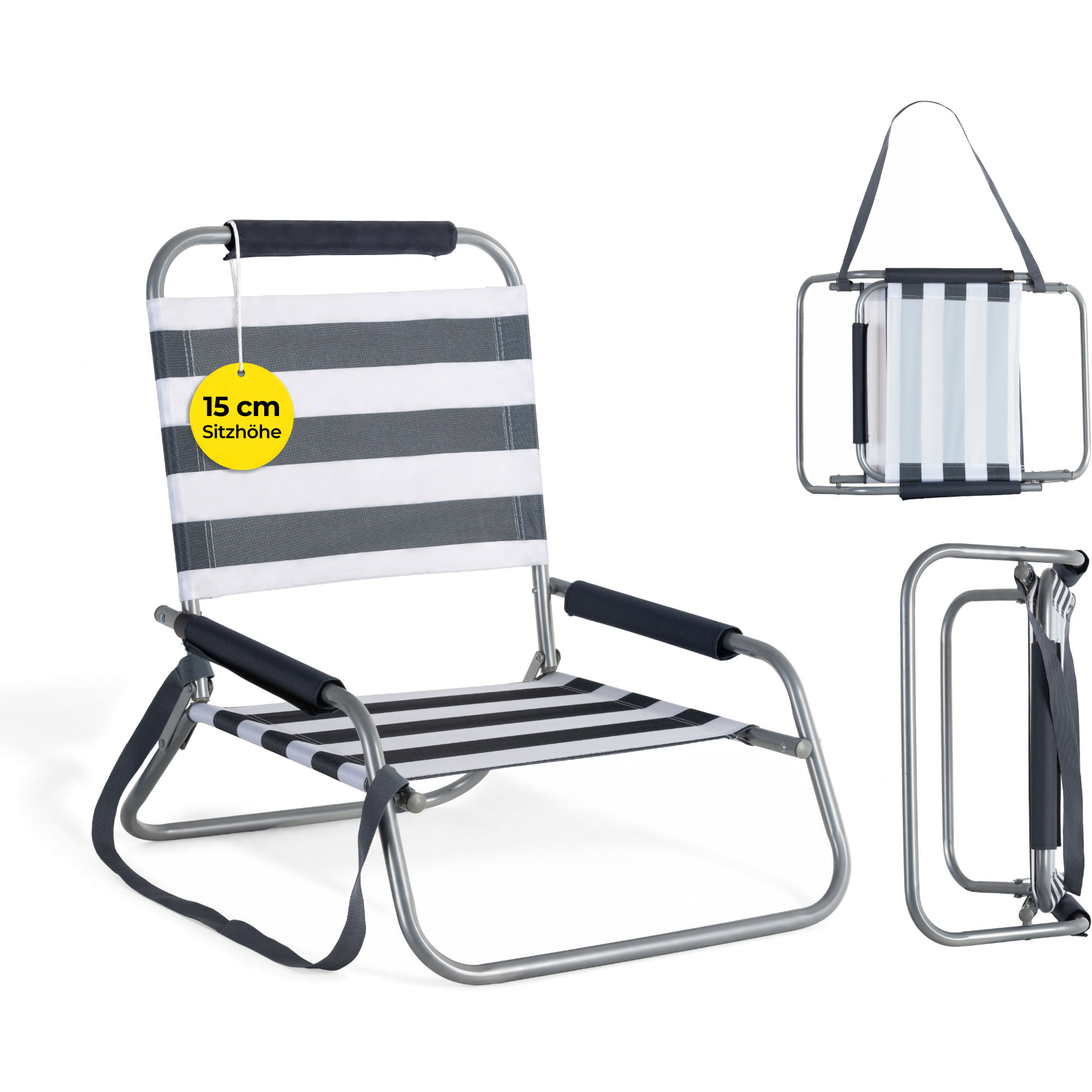 Stagecaptain CS-51 Strandstuhl Klappstuhl mit Schultergurt