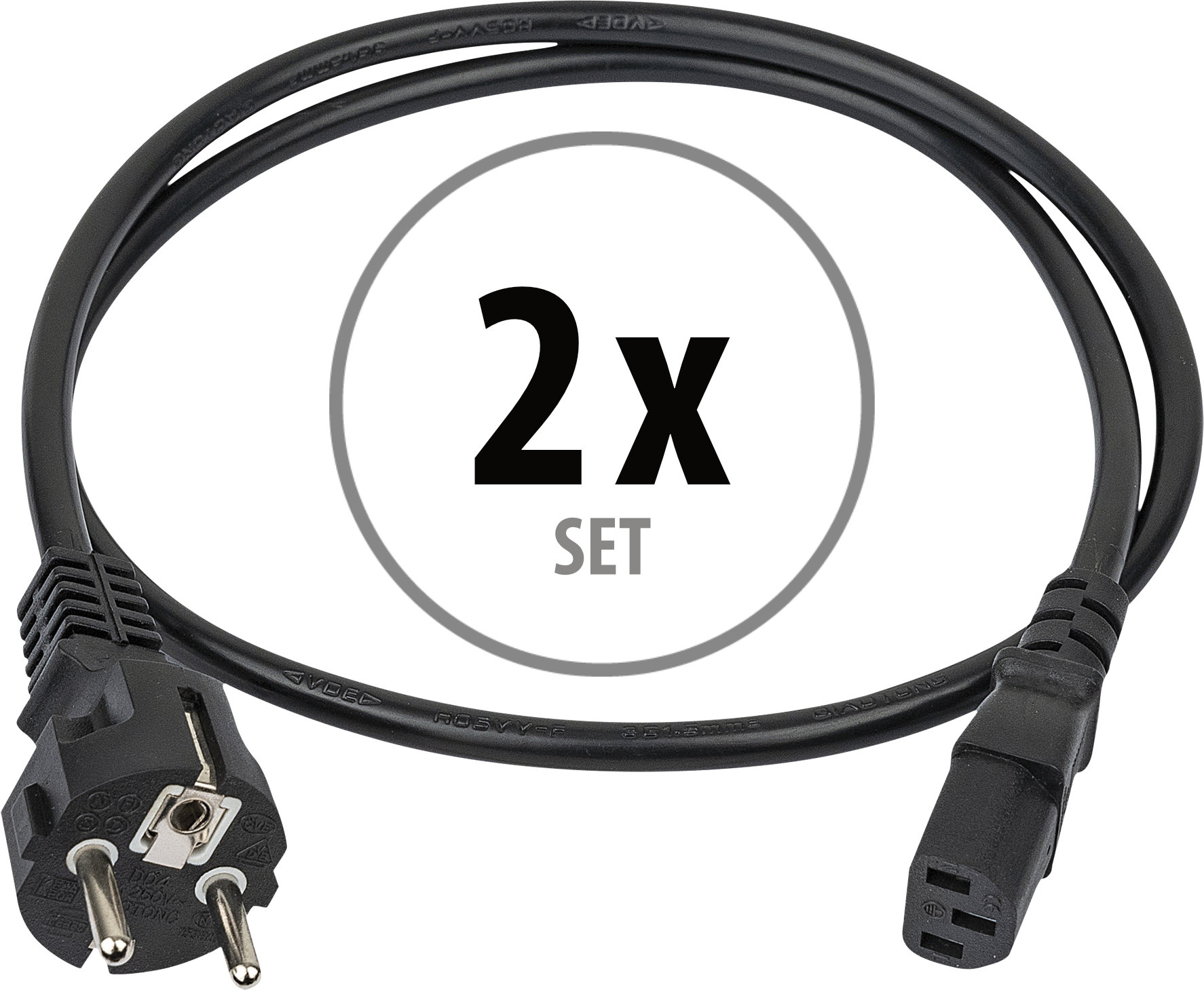 DAP Audio Powercord OFC HiFi Kaltgerätekabel 10m 2x Set