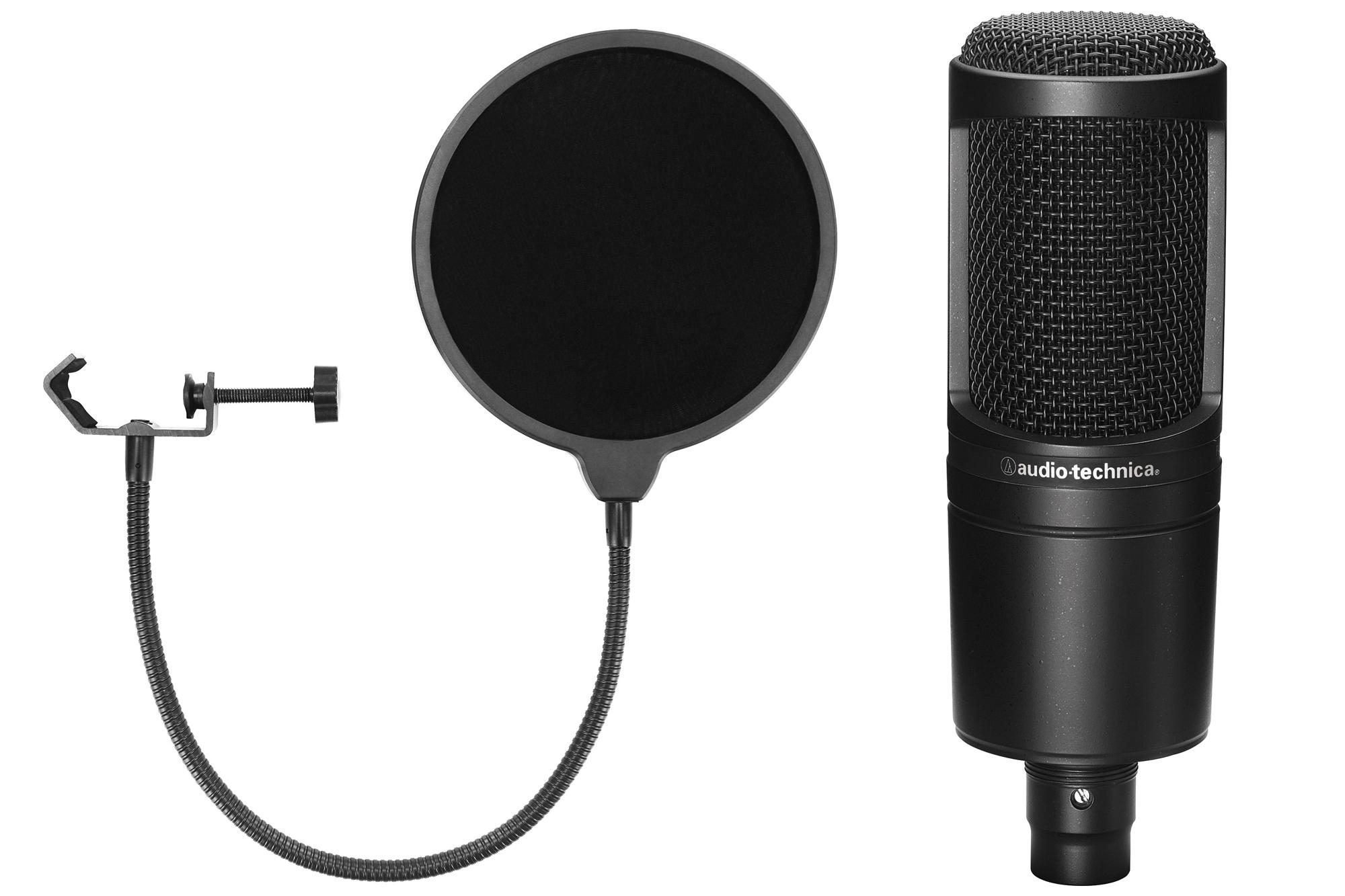 Audio-Technica AT2020 Kondensatormikrofon Set inkl. Popkiller