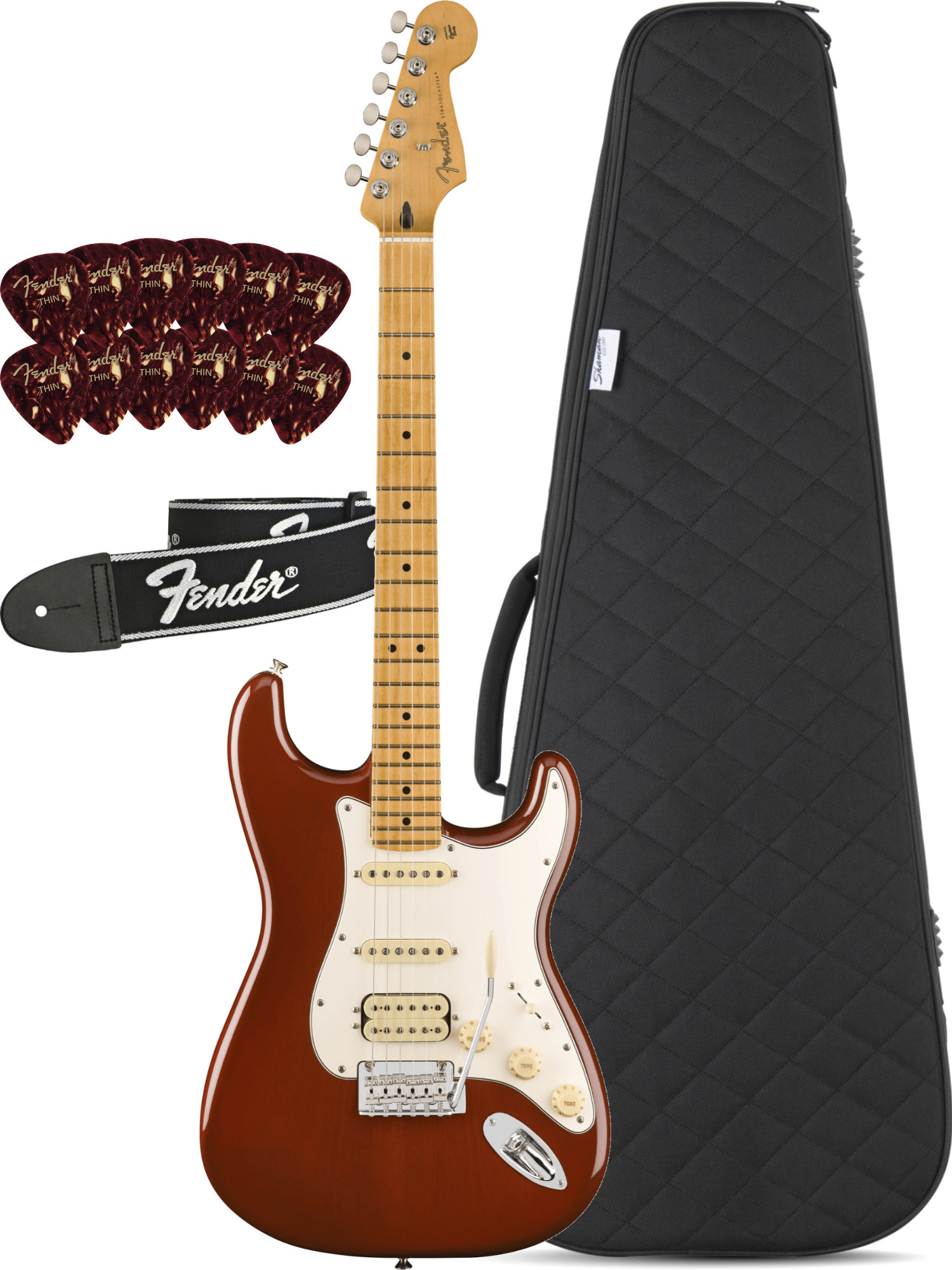 Fender Player II Stratocaster HSS MN Transparent Mocha Burst Set