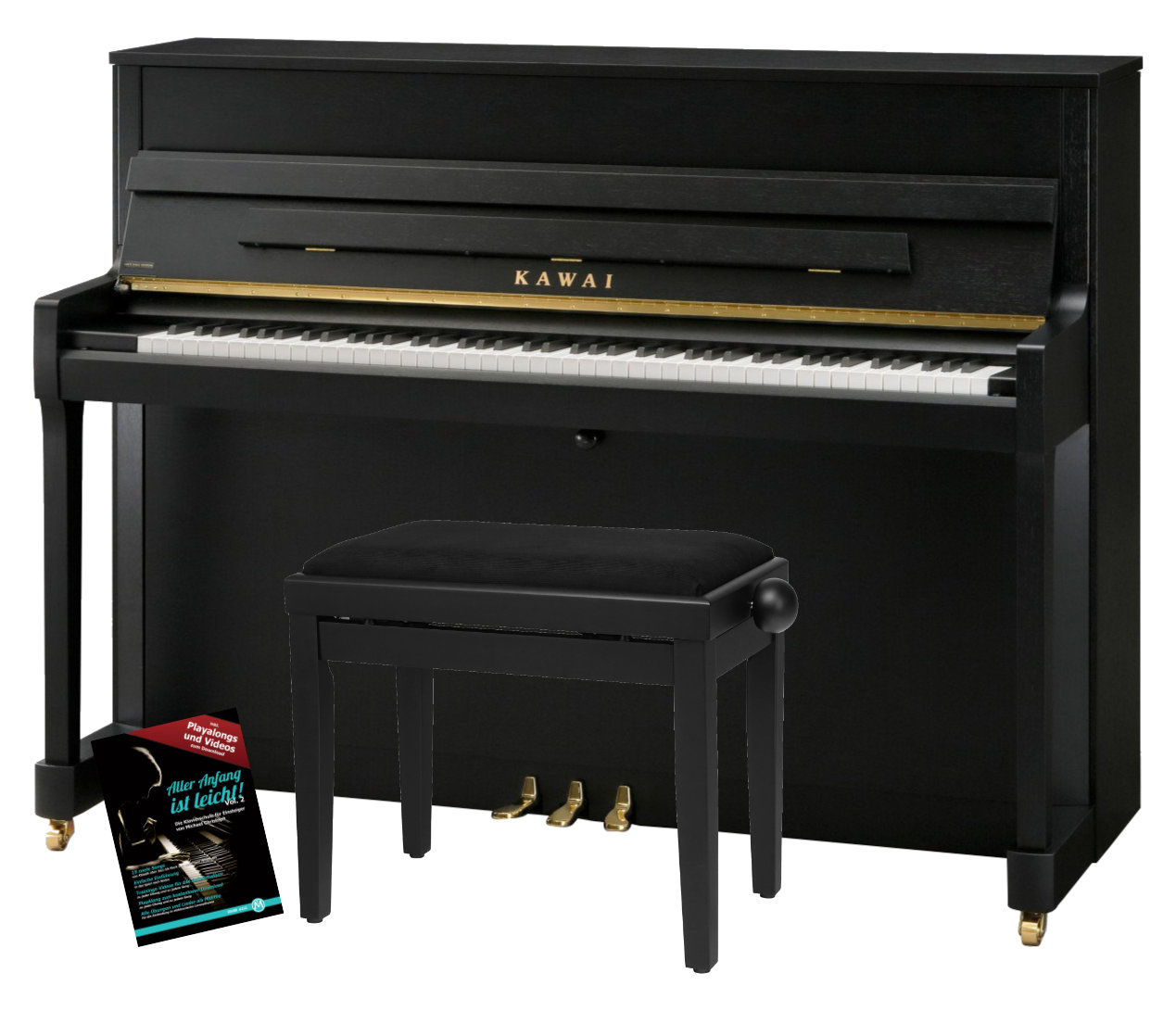 Kawai E-200 SB Klavier Set Schwarz matt