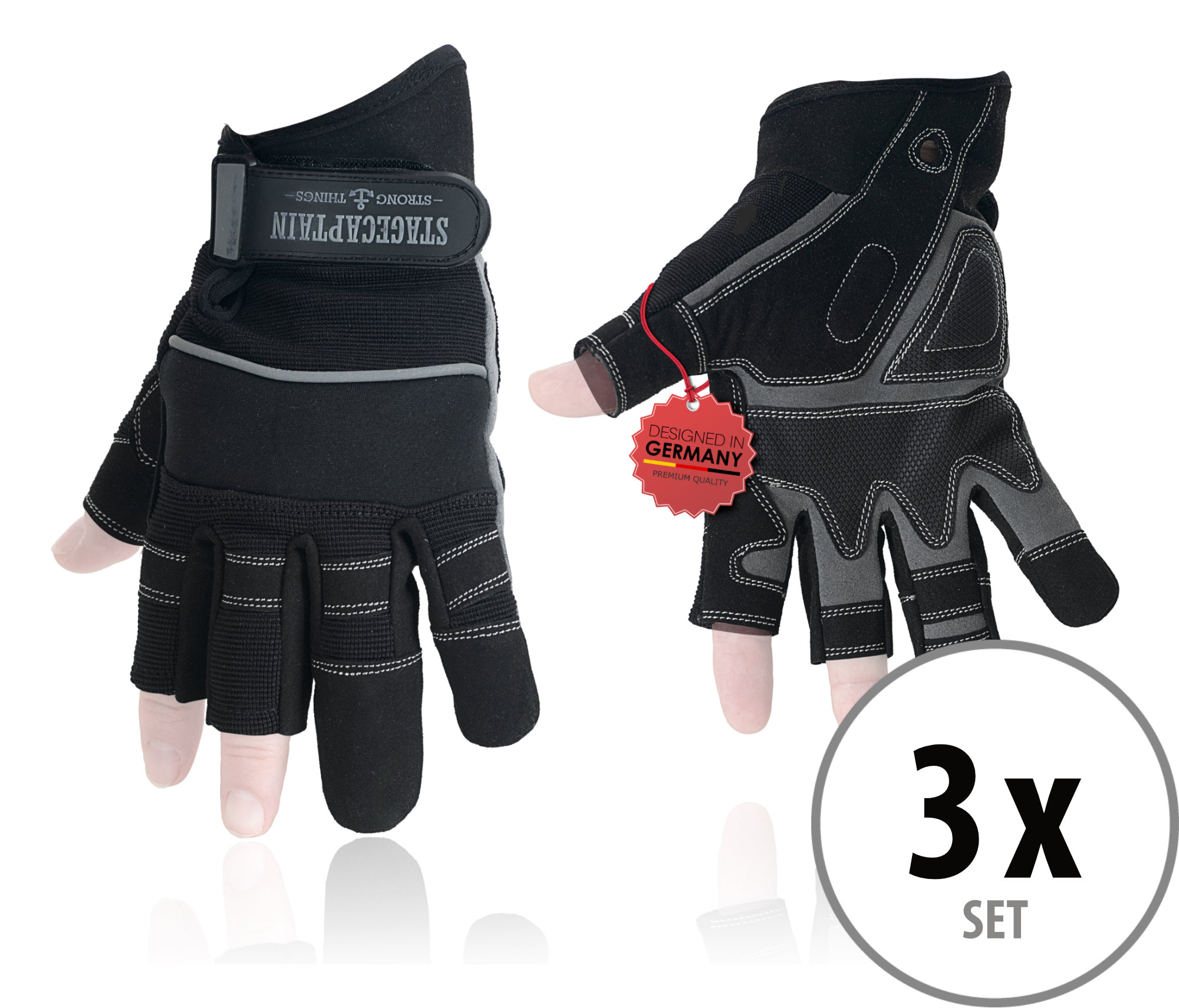 Stagecaptain RGL-2F Rigger Handschuhe Größe M 3x Set