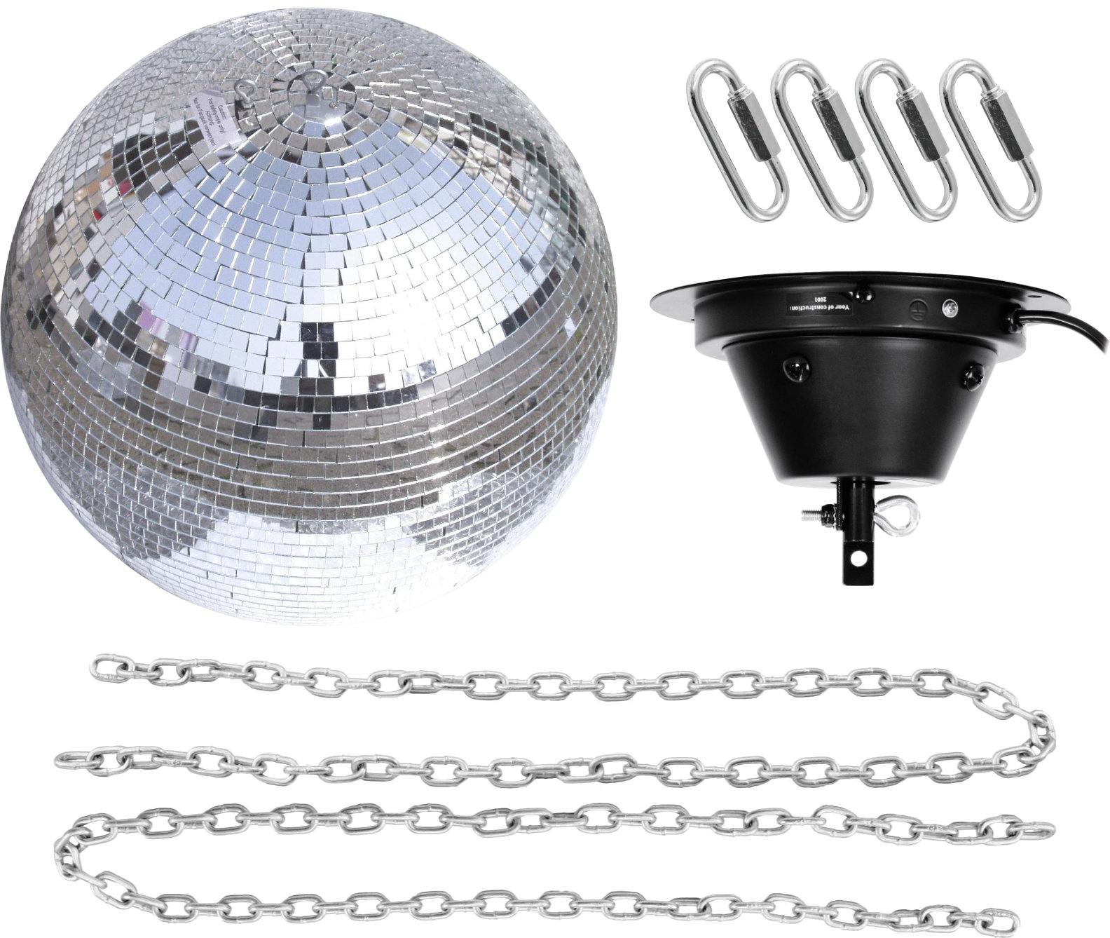 EUROLITE Spiegelkugel Silber – 40 Cm, Mit Sicherheitsöse, Für Partys & Events