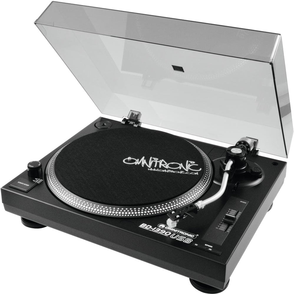 Omnitronic BD-1390 USB-Plattenspieler schwarz