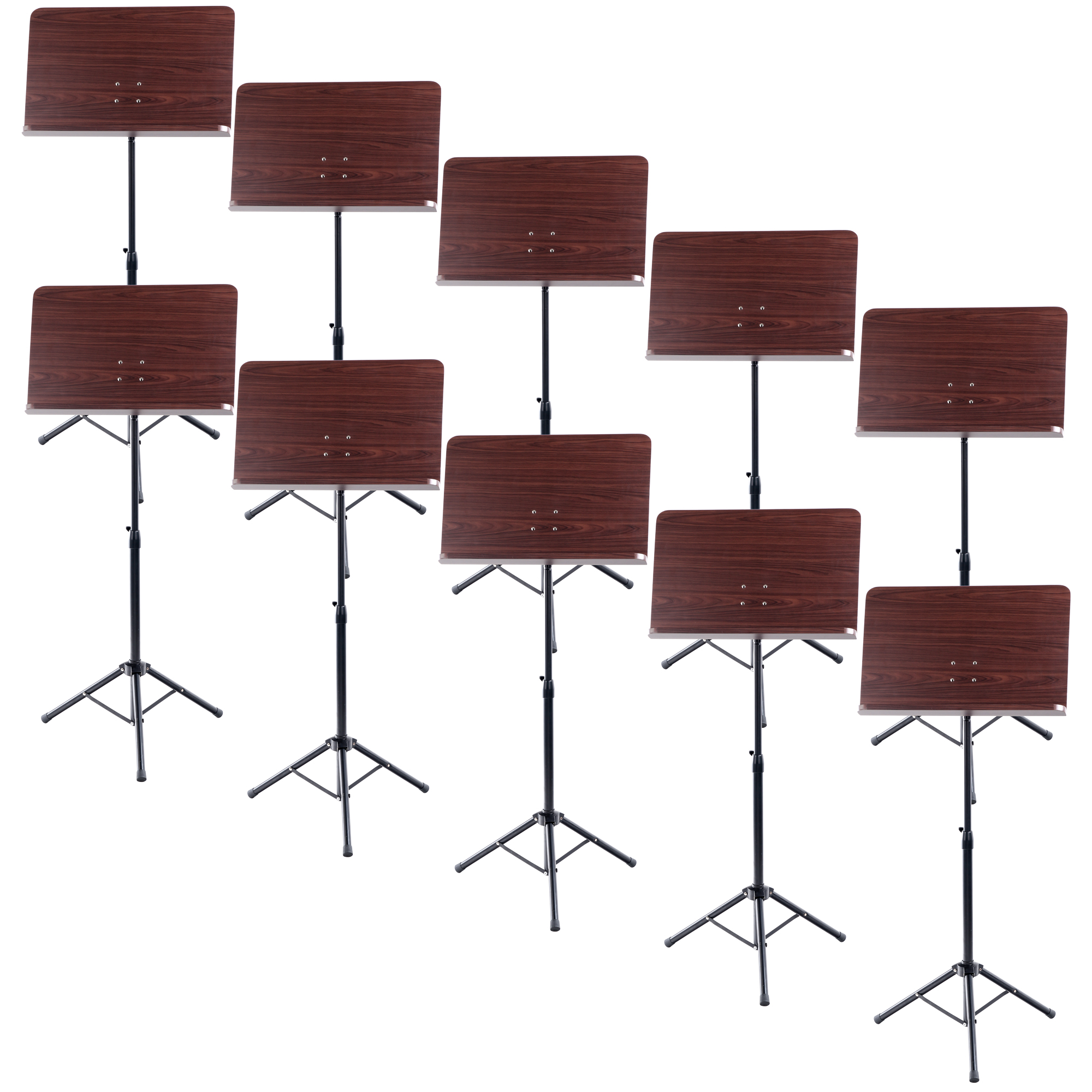 Classic Cantabile Orchesterpult Heavy Rosenholz 10x Set