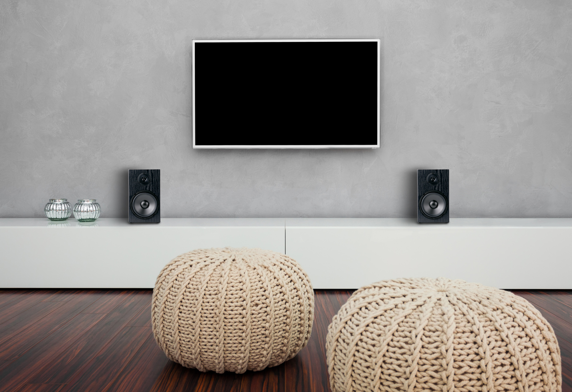 Enceintes Pc Enceintes Bibliothèque McGrey BSS-365 BN – 2 Voies, 6,5 Woofer 1 Tweeter, 60 W RMS, Finition Bois Enceintes 2 Voies 6.5 Pouces Woofer