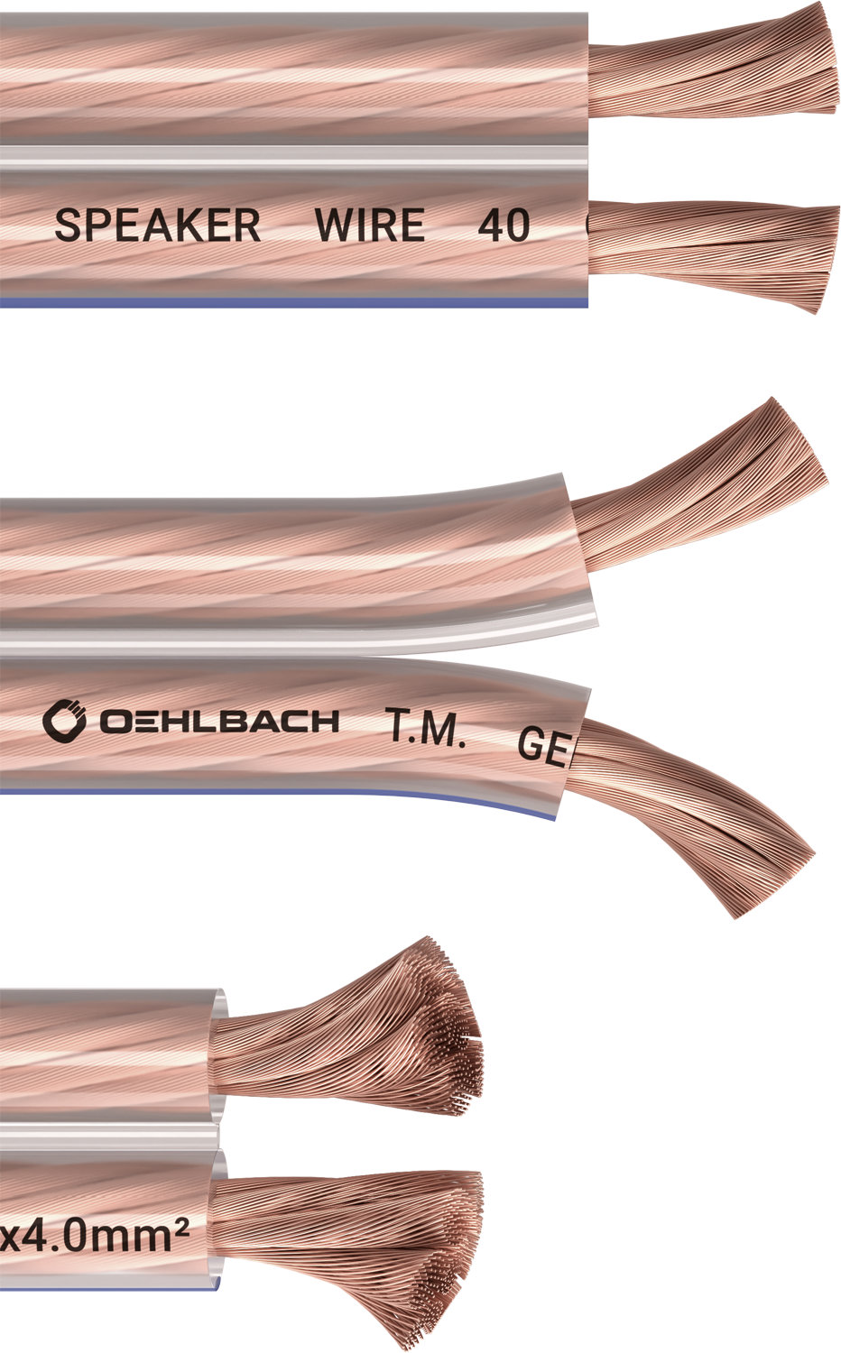 OEHLBACH Silverline SP-40 – Cavo Per Altoparlanti Hi-Fi Con Rame Argentato, 2x4 Mm², 4 Metri - 4