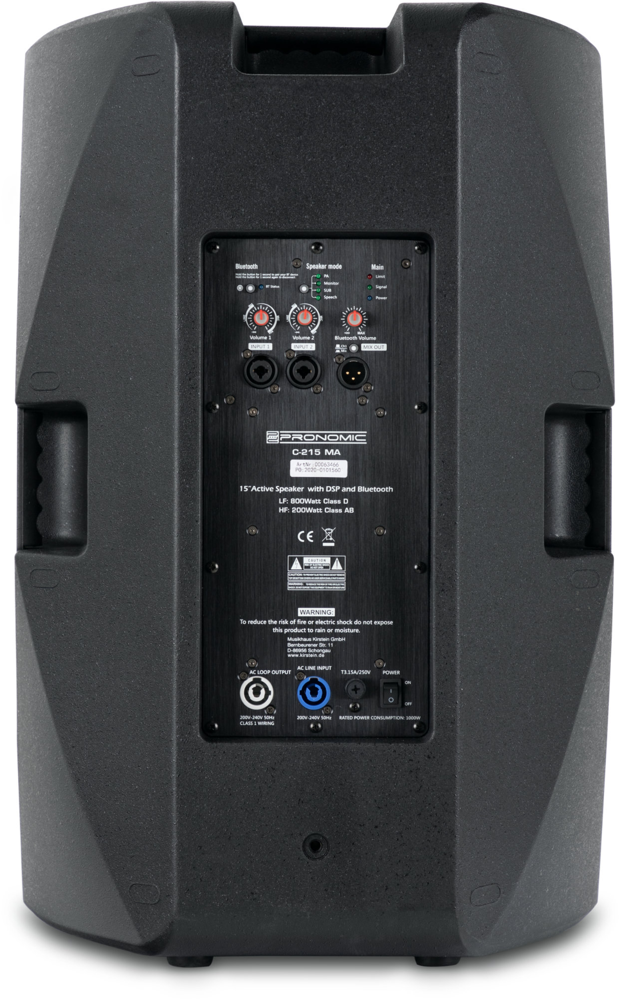 Altavoz Pasivo Pronomic C-215 MP - 15" 350W RMS (Negro Profesional)