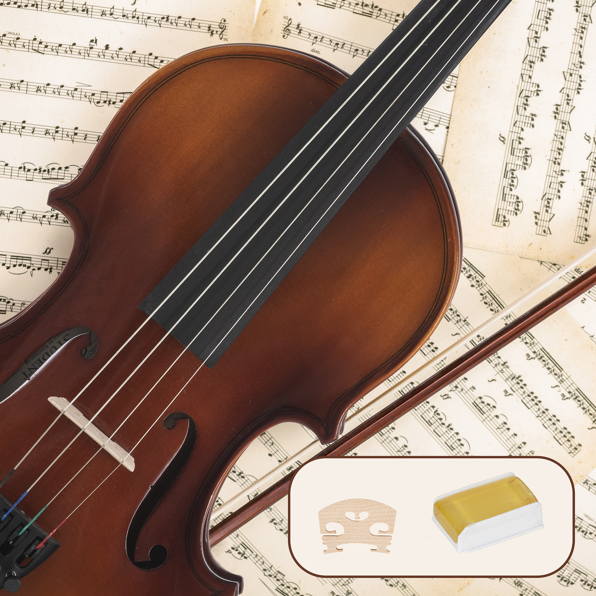 Classic Cantabile Brioso Viool 3/4 Set (3/4 Viool, massief sparrenhouten klankbord, bodem & zijkanten van gevlamd esdoorn, incl. lichtgewicht koffer, strijkstok en schoudersteun Classic Cantabile Brioso Viool 3/4 Set (3/4 Viool, massief sparrenhouten klankbord, bodem & zijkanten van gevlamd esdoorn, incl. lichtgewicht koffer, strijkstok en schoudersteun