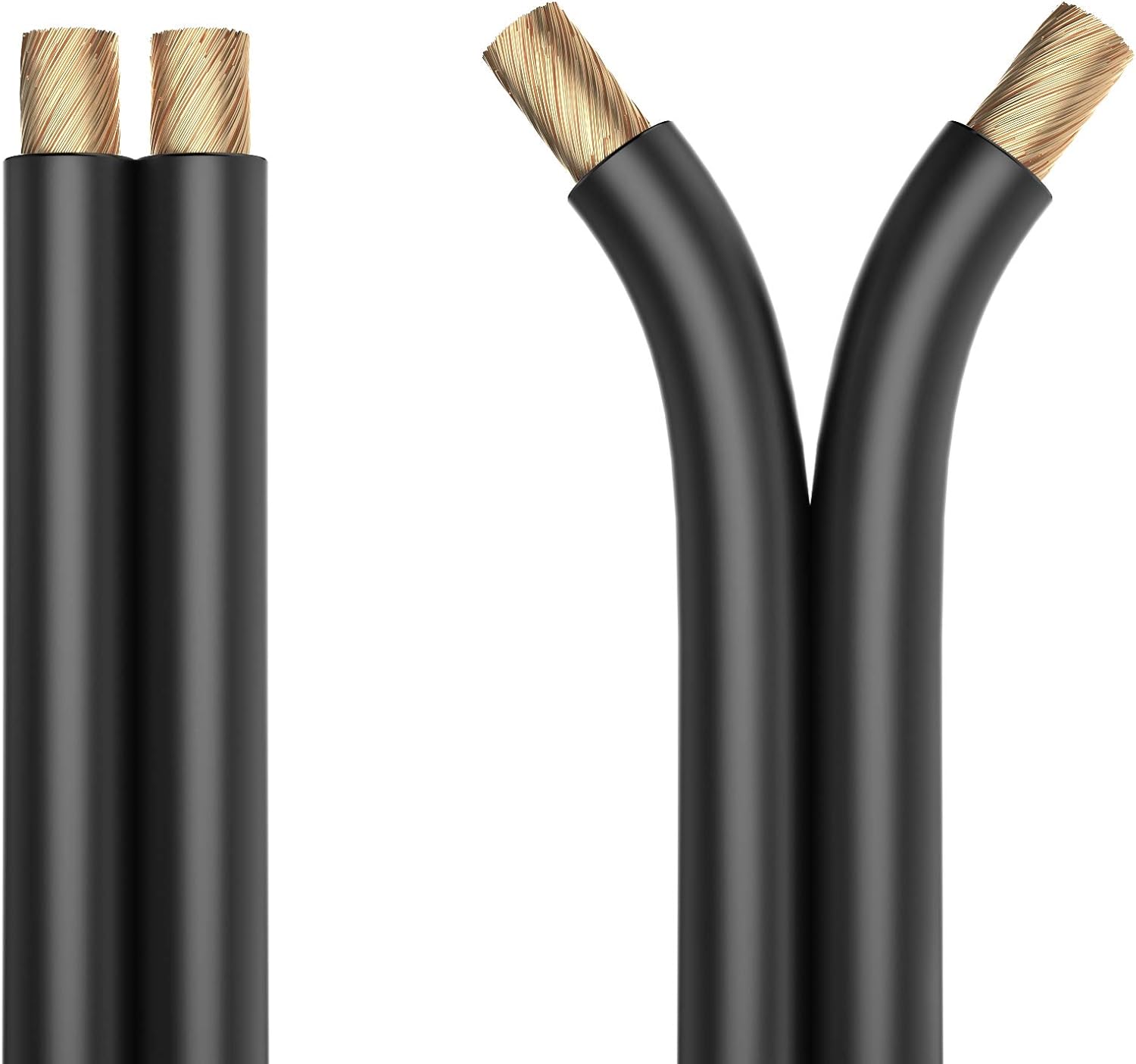 Dynavox Black Line Cavi Altoparlante 5m – 2x4mm² OFC 99.99% Rame, Connettori A Banana E Forcella