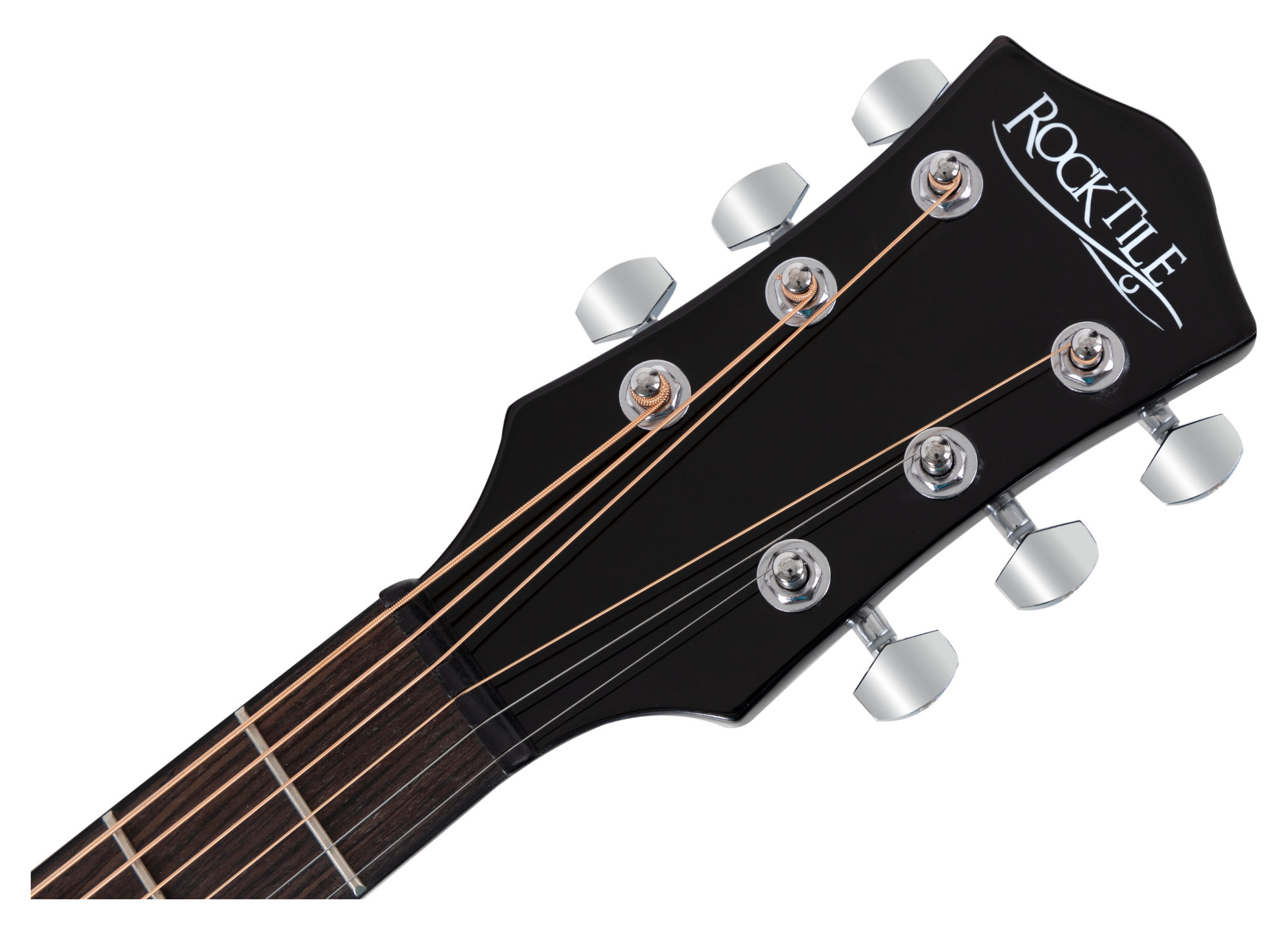 Rocktile Guitarra electroacústica D-60CE Cutaway negro (con estuche)