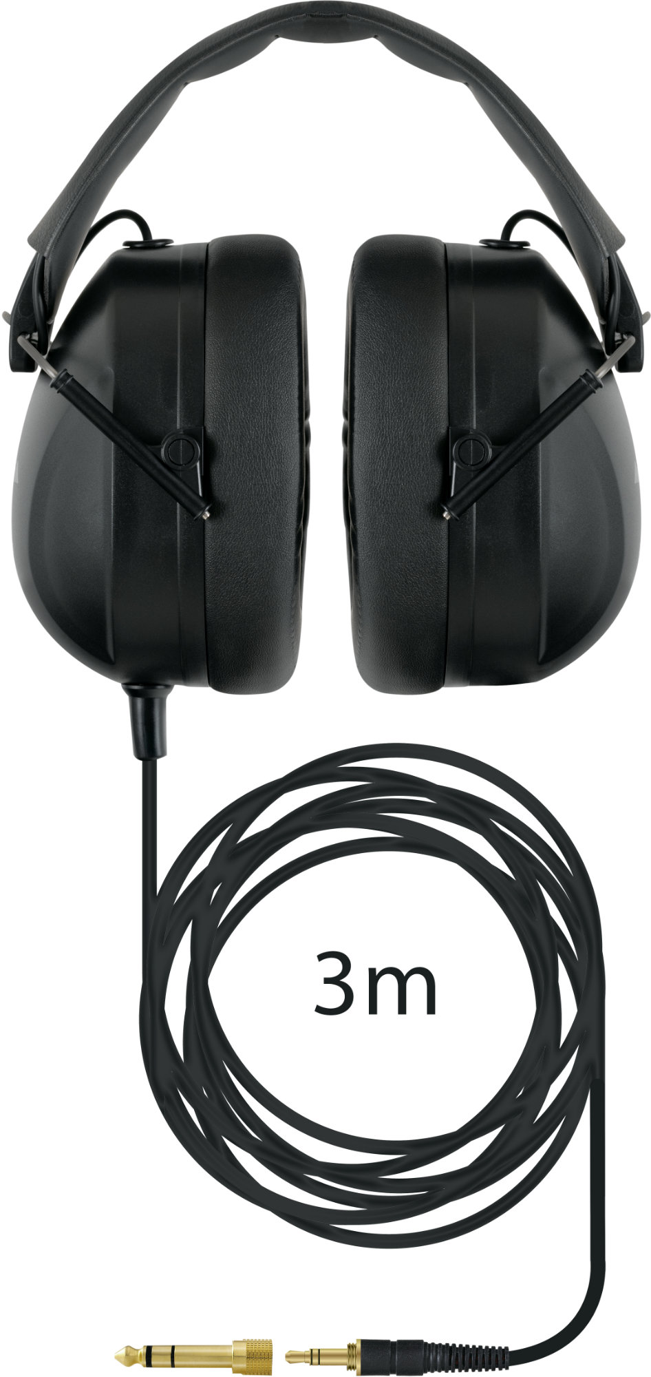 XDrum HD-995 Koptelefoon met Geluidsdemping - Voor Drummers, Bouwvakkers, Productielijn, etc. - Geluidsniveauvermindering ca. 22 dB - Gesloten - Oorkap - Recht Kabel van 3 m Lengte - Zwart