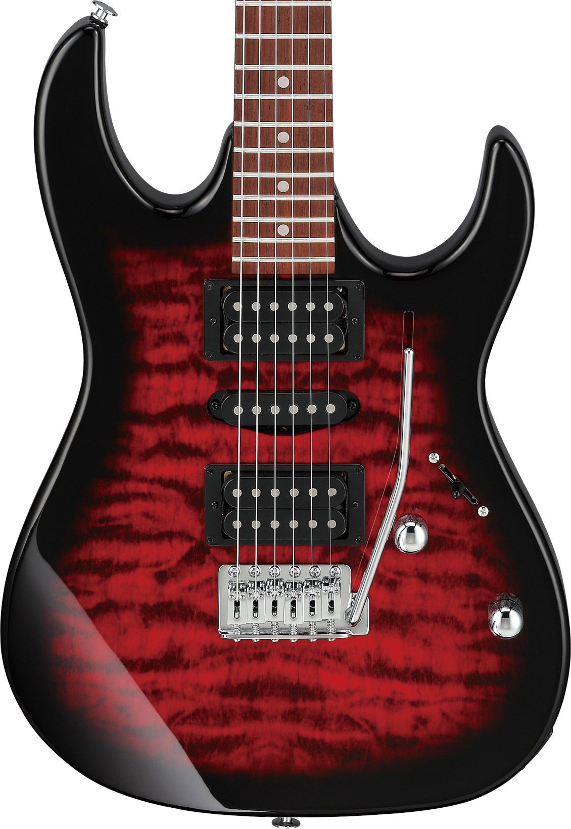 Ibanez GRX70QA-TRB Transparent Red Burst