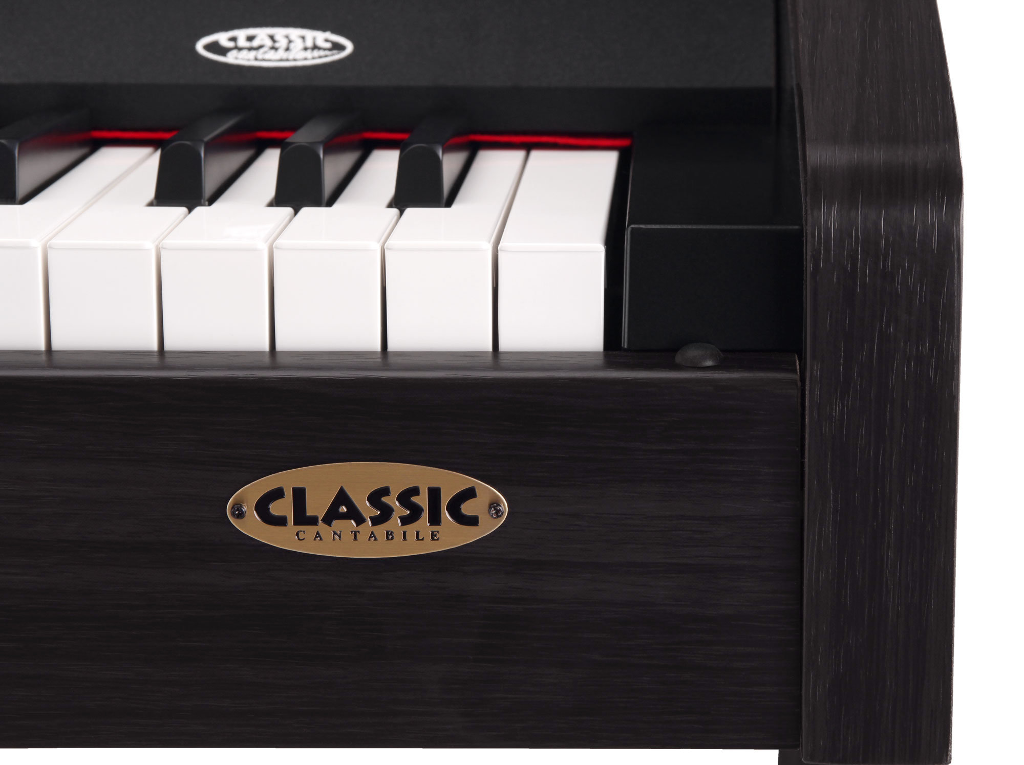 Banco De Piano Hidráulico Classic Cantabile – Asiento Acolchado De 68x35cm, Altura Regulable 46-61cm, Base De Acero, Piel Sintética Negra