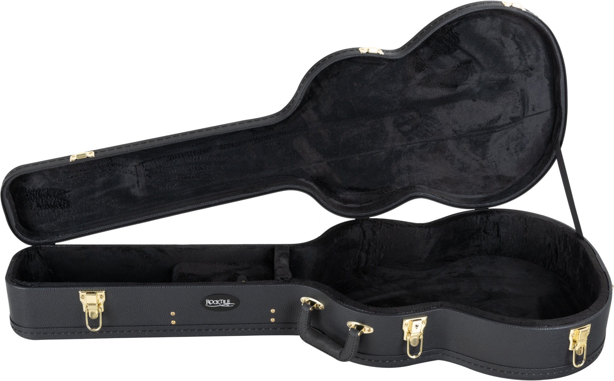 Rocktile Coffre Guitare Folk Luxe - Rembourrage Protecteur - Serrure Et Compartiment - 108x41,5x12 Cm