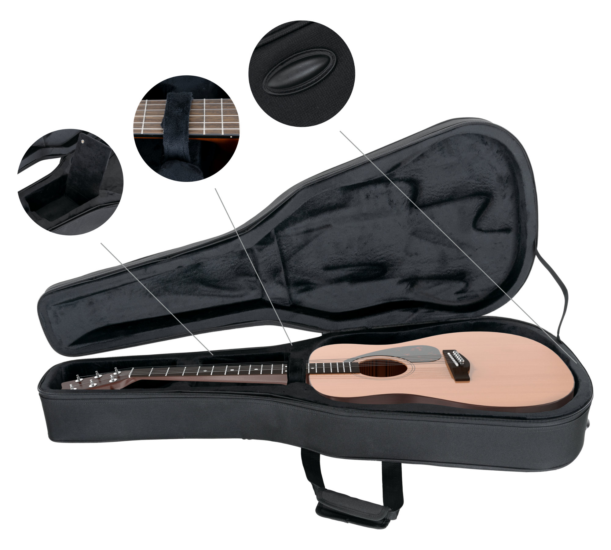 Rocktile Funda guitarra acústica Easy