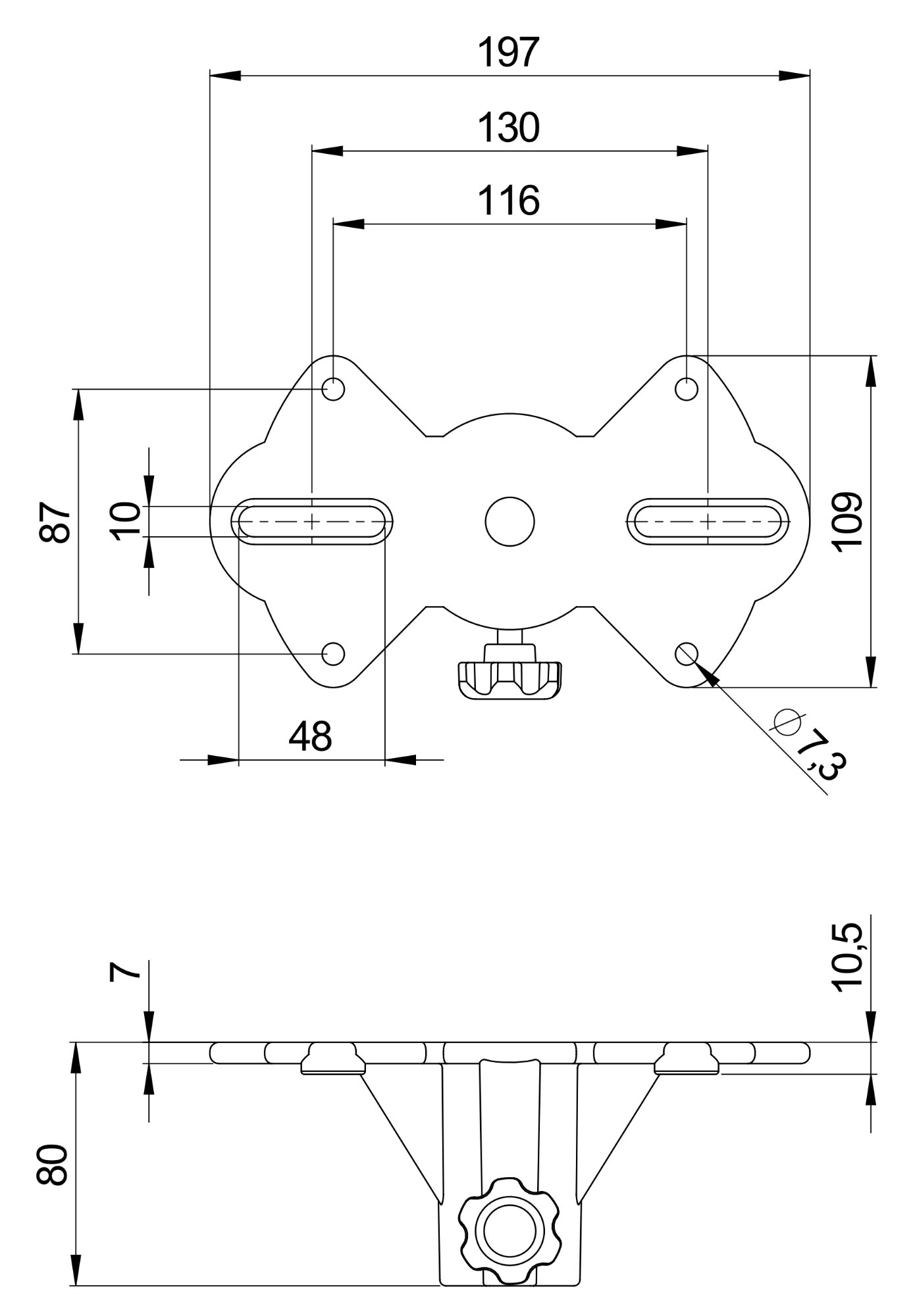 Pronomic WSM-1 Paire Supports Muraux Enceintes - Charge 40kg, Inclinaison 3 Positions
